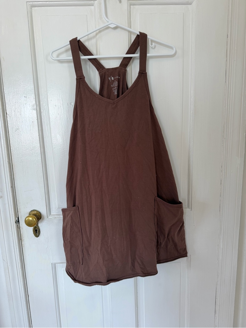 Thrive Chocolate Brown Pocket Tank Dress